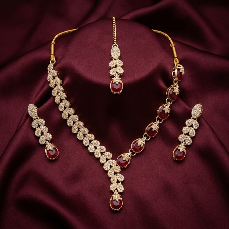 Ruby Radiance Necklace Set