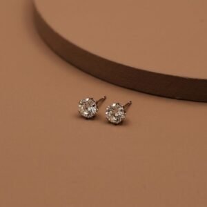 Crystal Solitaire Stud Earrings